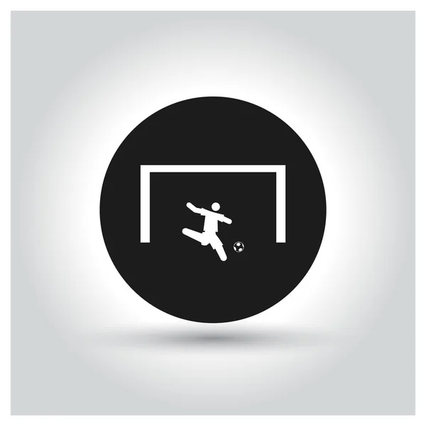 Fotboll spelare ikonen — Stock vektor