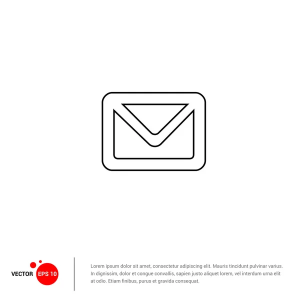 Icono carta de correo electrónico — Vector de stock