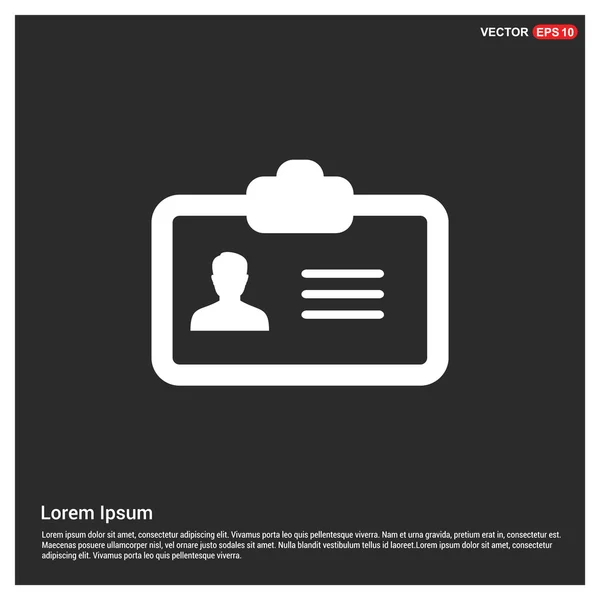 Icono de la tarjeta de identificación personal — Vector de stock
