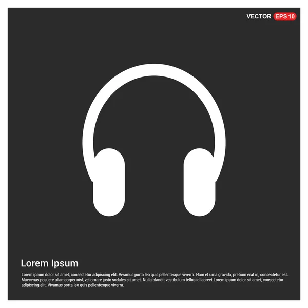 Ícone de fones de ouvido áudio —  Vetores de Stock