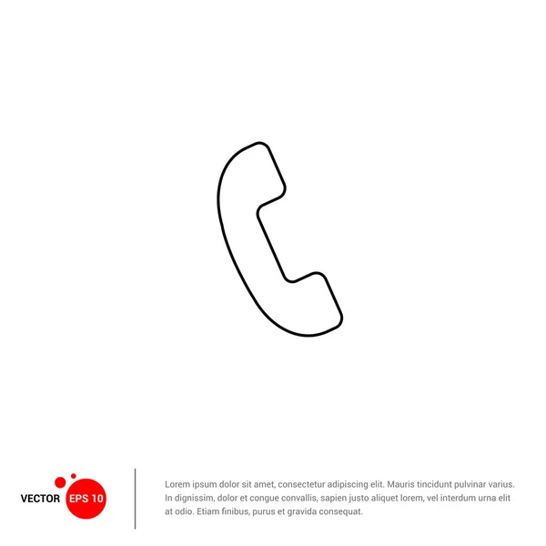 Icône de téléphone avec récepteur — Image vectorielle