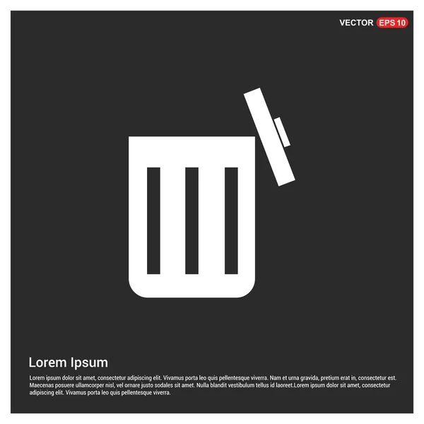Ícone de lixo - ícone tipo logotipo abstrato — Vetor de Stock