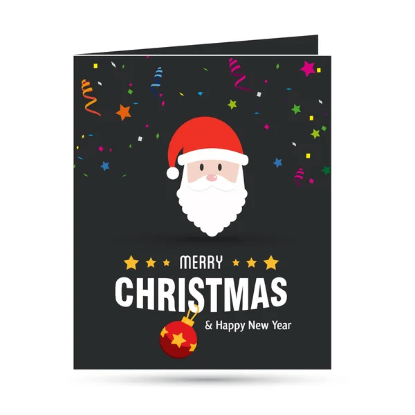 Santa Claus Christmas card. — Stock Vector