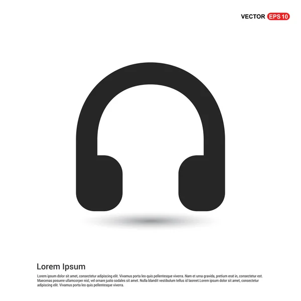 Ícone de fone de ouvido para web —  Vetores de Stock