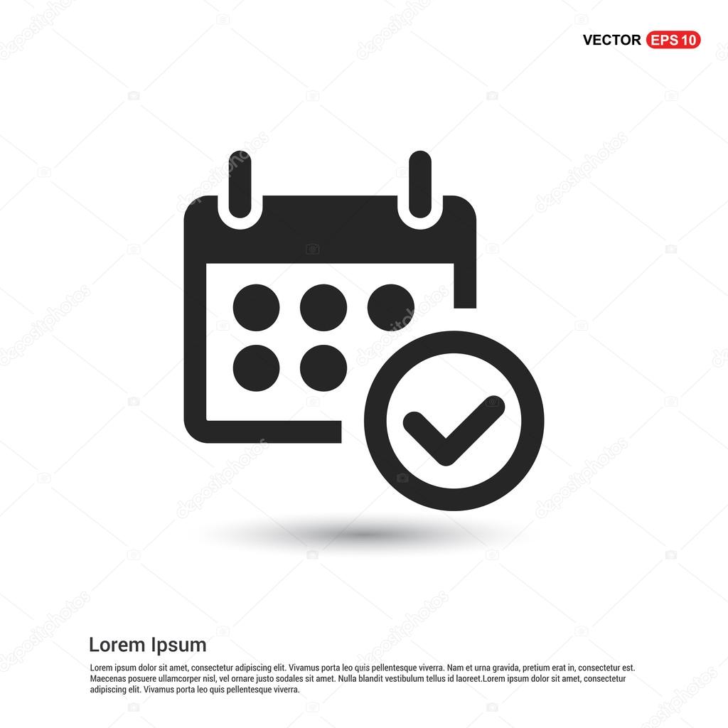 business calendar with check mark icon