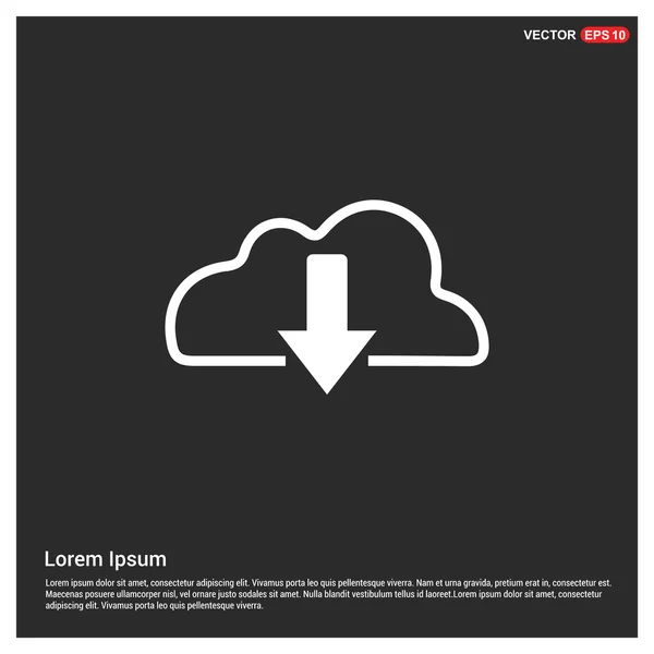 Hämta från molnet ikonen — Stock vektor