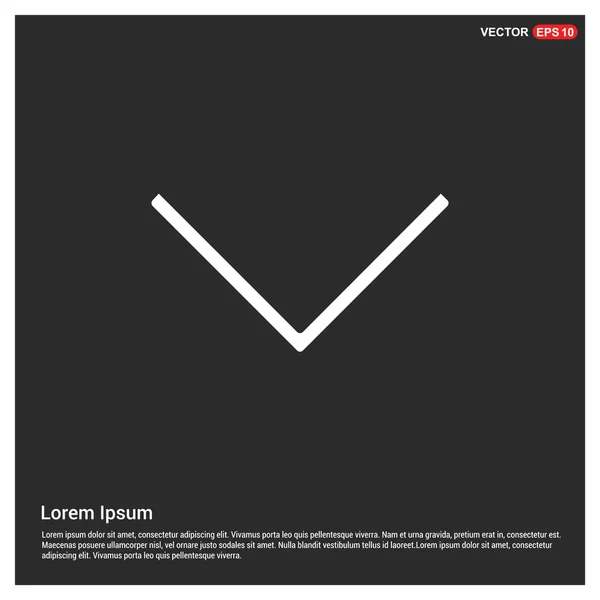 Lefelé nyíl ikonra — Stock Vector