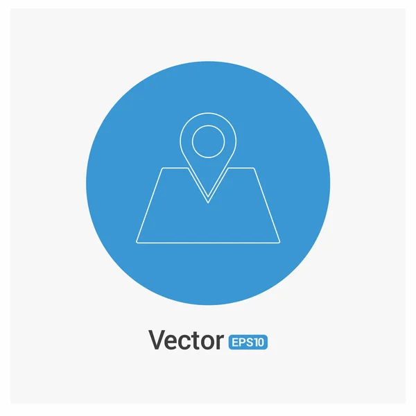 Mappa icona posizione pin — Vettoriale Stock