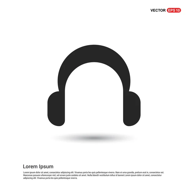 Ícone de fone de ouvido para web — Vetor de Stock