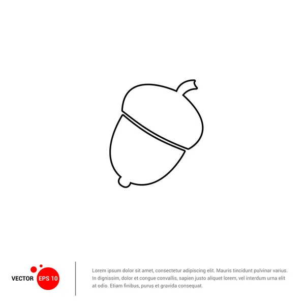 Eiken acorn pictogram — Stockvector