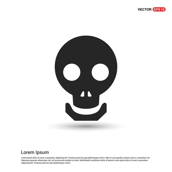 Icono del cráneo. Feliz Halloween — Vector de stock