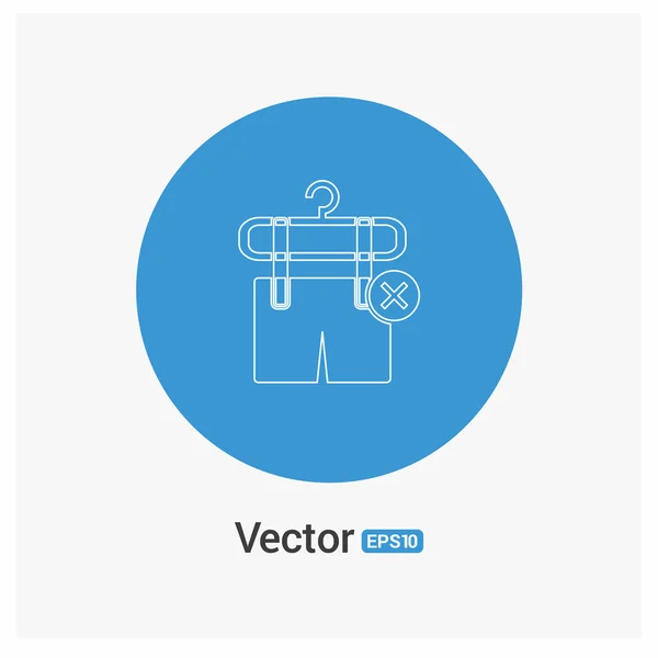 Kledingstuk op het pictogram van de hanger — Stockvector