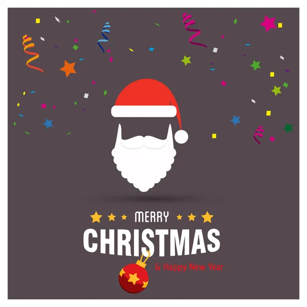 Tarjeta de Navidad de Papá Noel . — Vector de stock