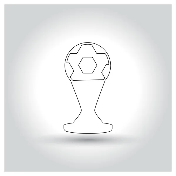 Football winner cup icon — Stock Vector