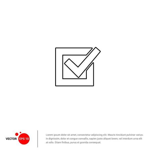 Check box icon — Stock Vector