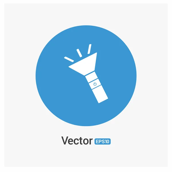 Elektromos zseblámpát ábrázoló ikon — Stock Vector