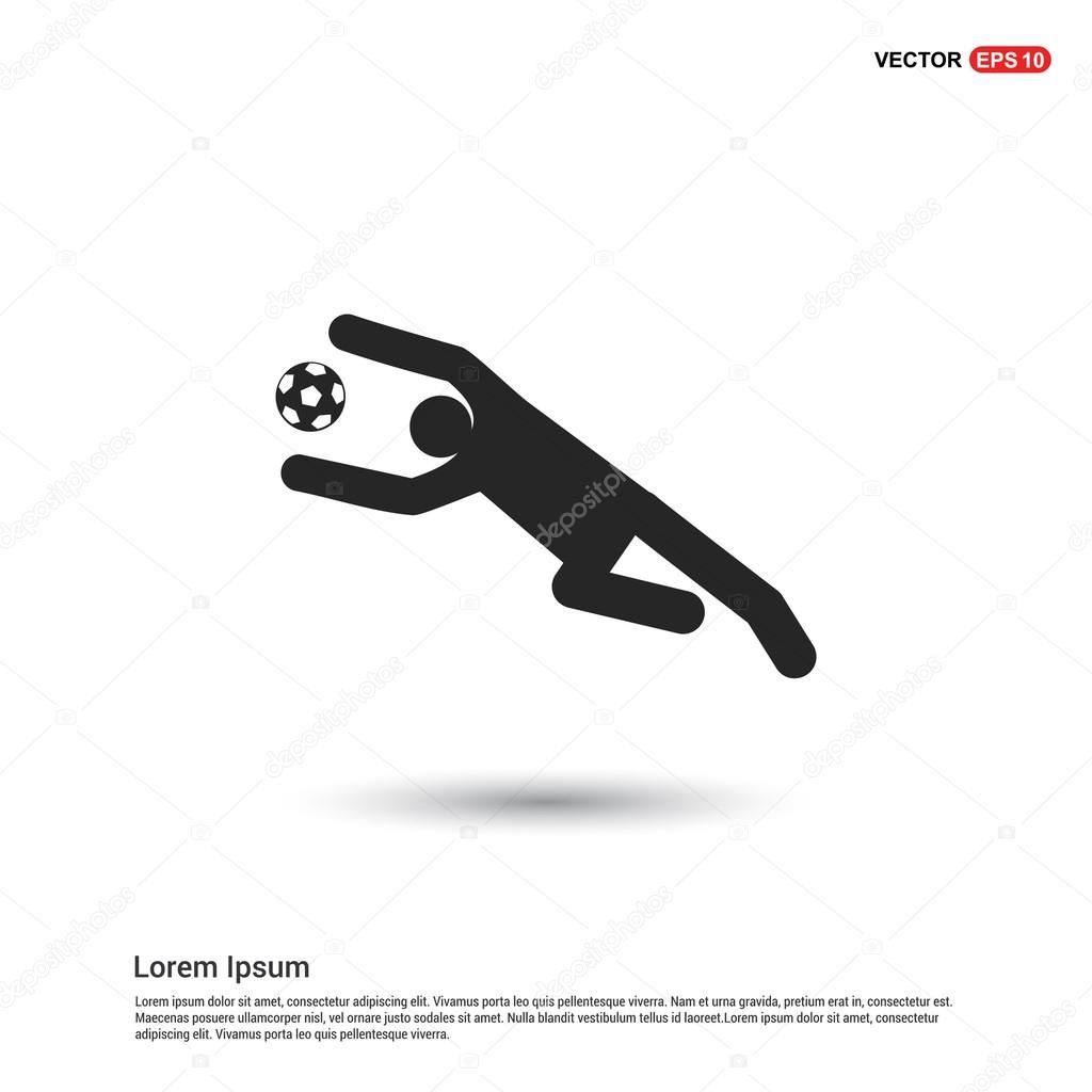Saving goalkeeper icon. vector illustration