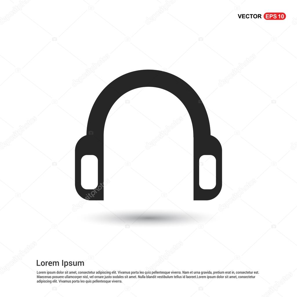 Listen, headphones icon. vector illustration