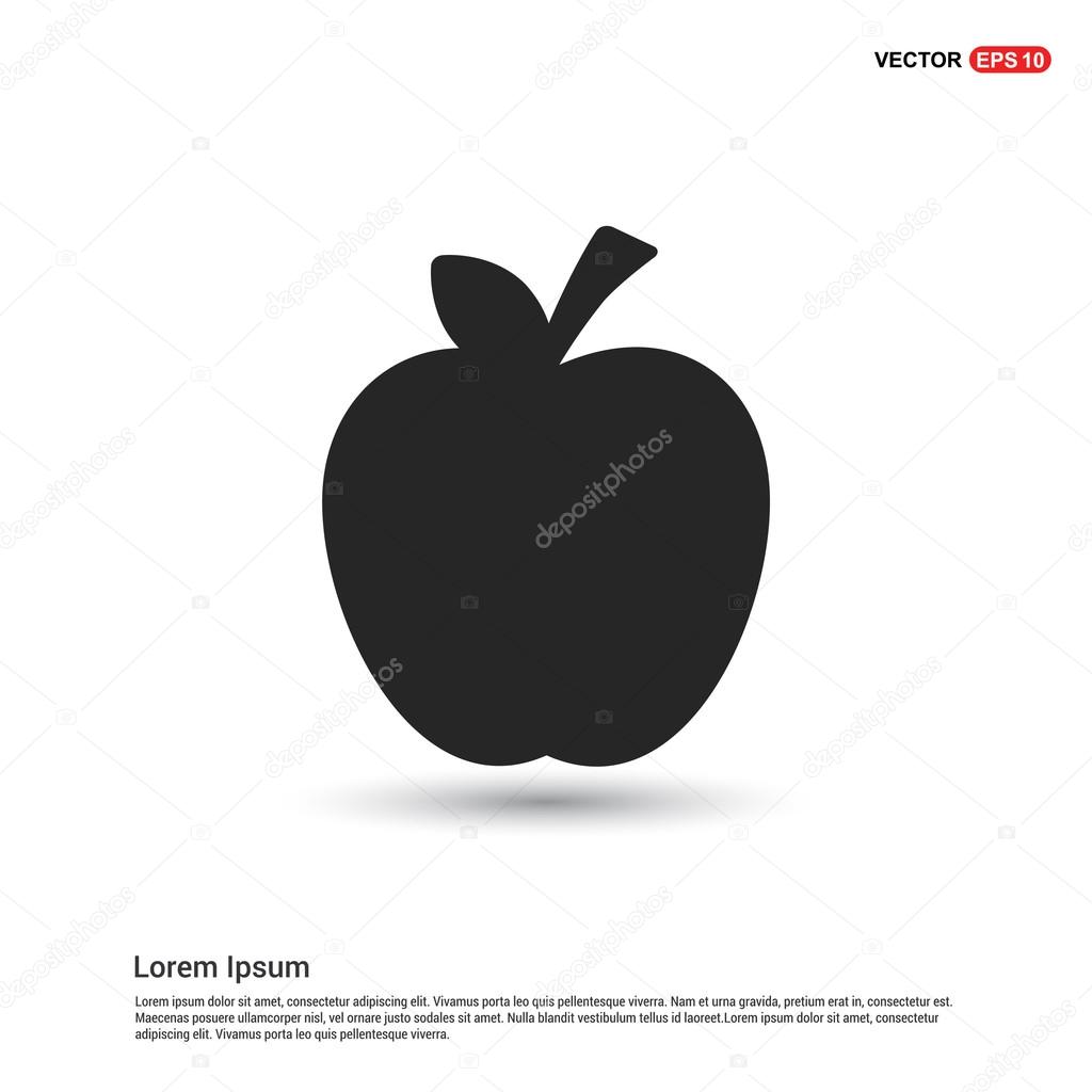 Apple fruit icon. vector illustration