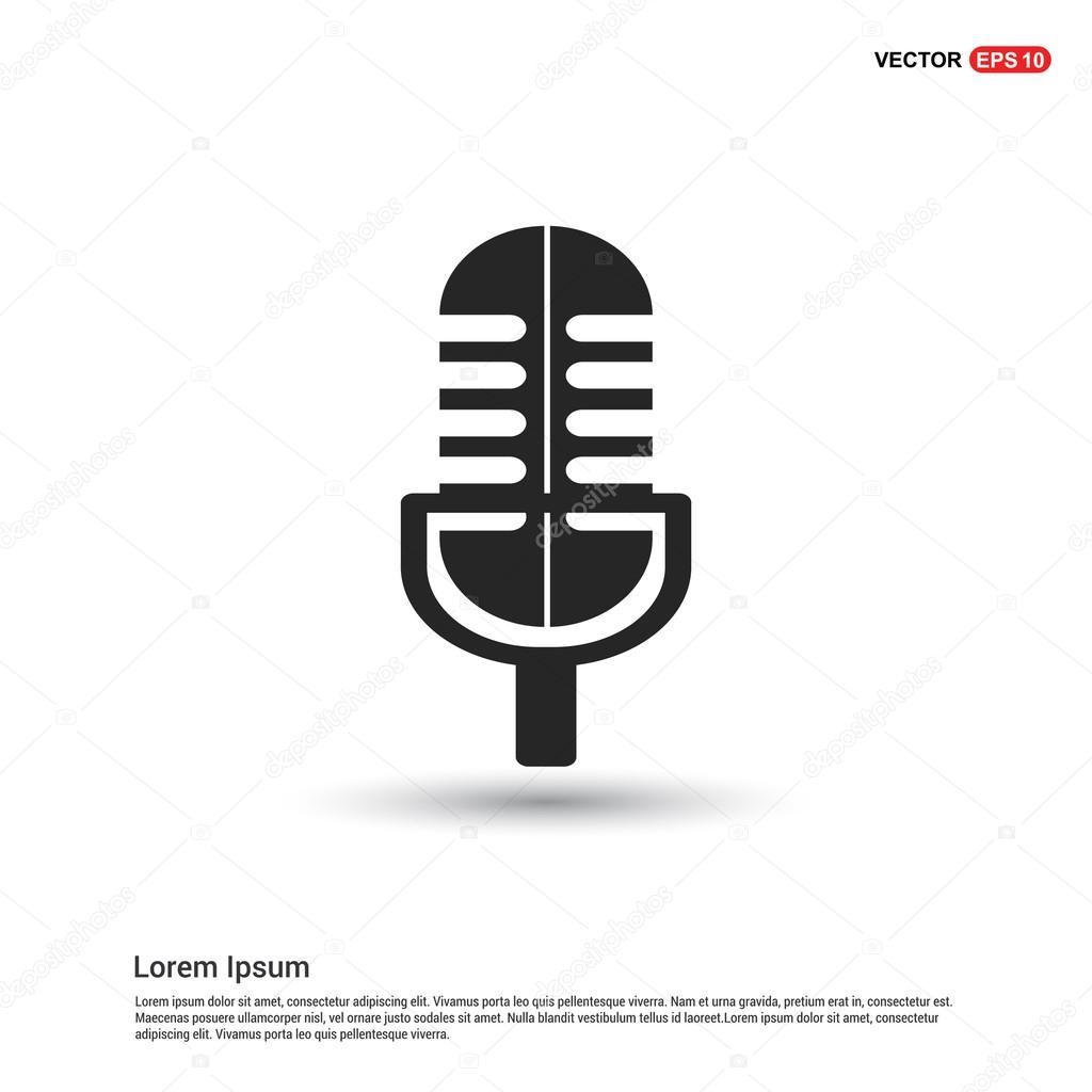 Pictogram microphone icon. Vector illustration for web site, mobile application