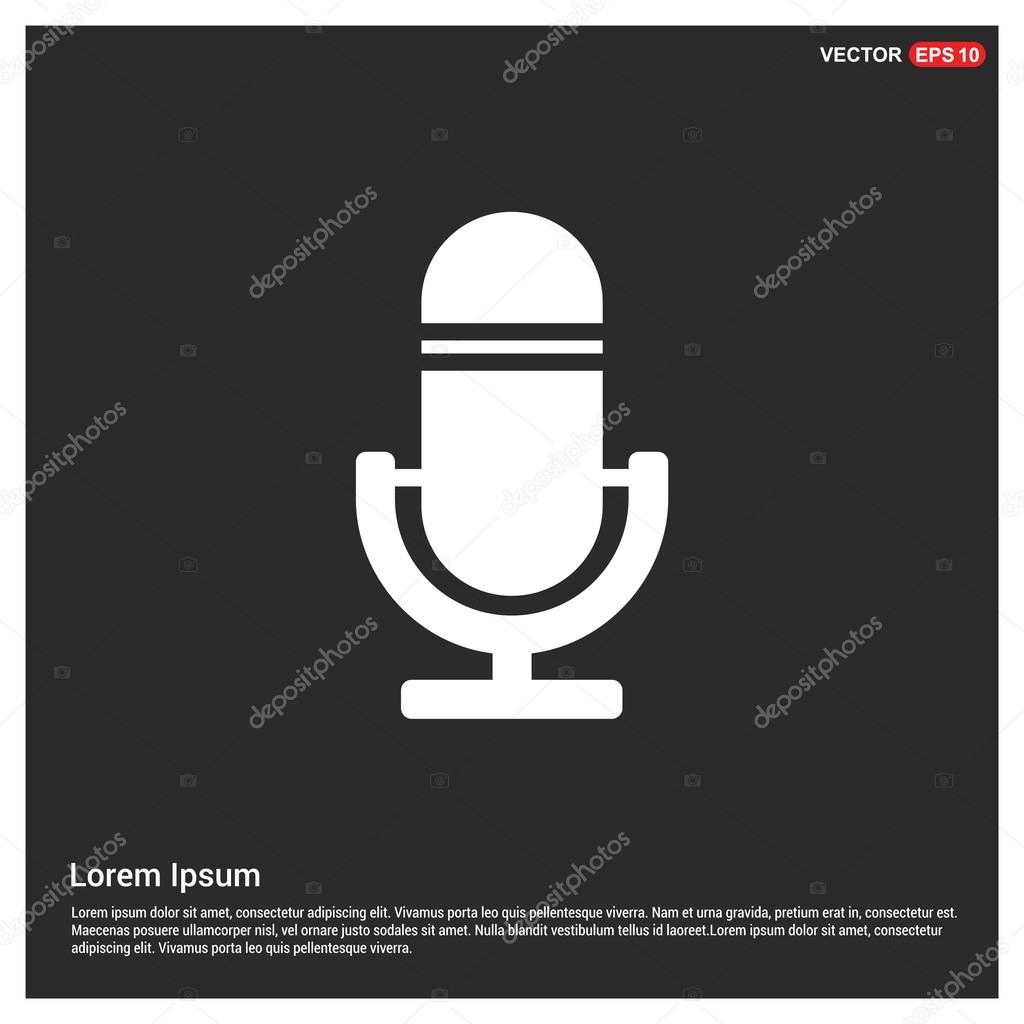 Pictogram microphone icon. Vector illustration for web site, mobile application
