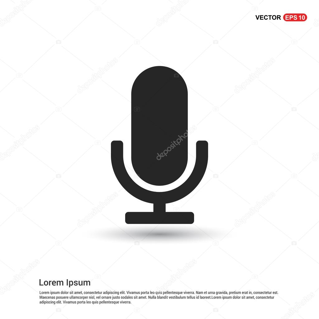 Pictogram microphone icon. Vector illustration for web site, mobile application
