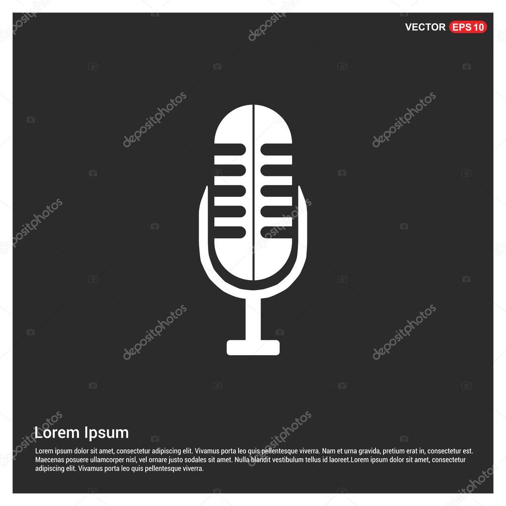 Pictogram microphone icon. Vector illustration for web site, mobile application