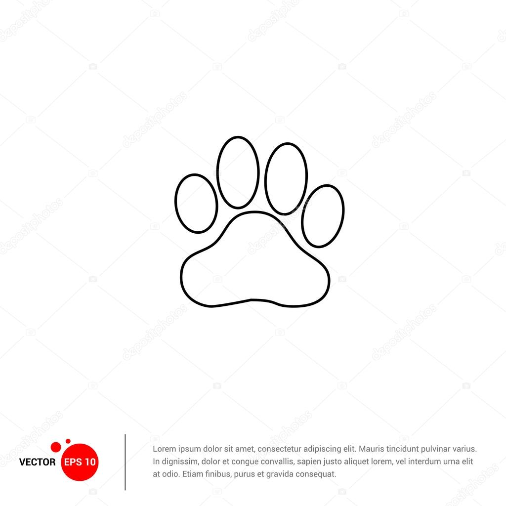 Trace of paw Stock Vector by ©ibrandify
