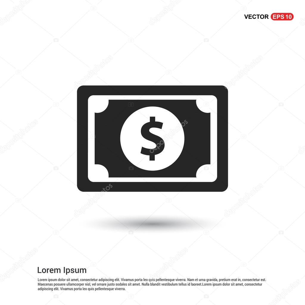 Dollar currency bill icon. vector illustration