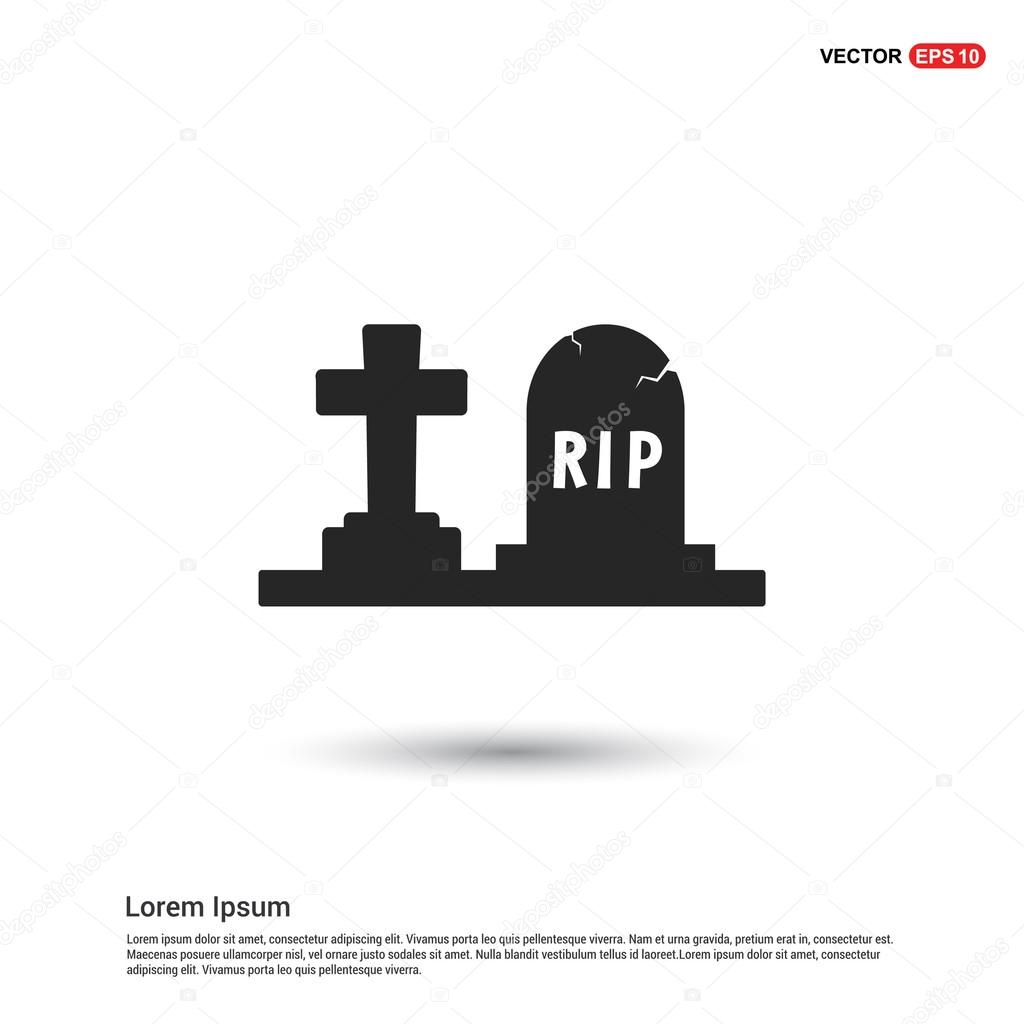 Tomb stone icon. vector illustration
