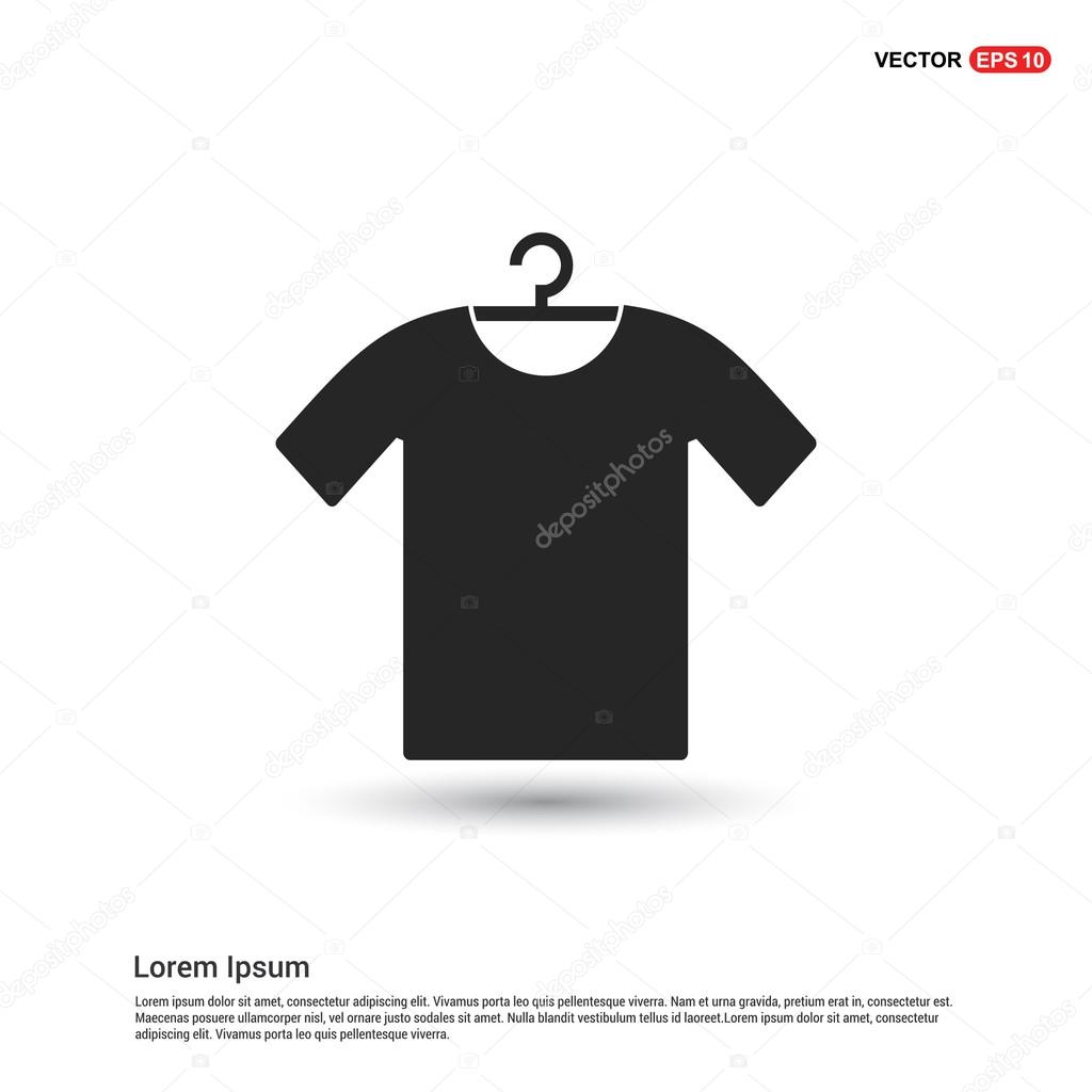 Cotton t-shirt on hanger icon. vector illustration