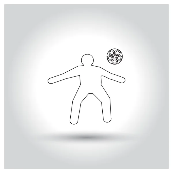 Portero de fútbol icono — Vector de stock