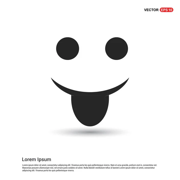 Emoticon mostrando ícone de língua —  Vetores de Stock