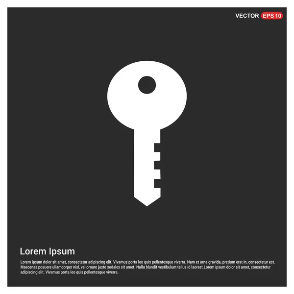 Kulcs szimbólum ikon — Stock Vector