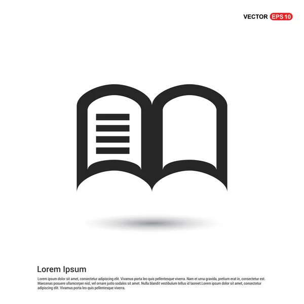 Libro abierto icono — Vector de stock