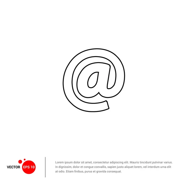 Icono de símbolo de correo electrónico — Vector de stock