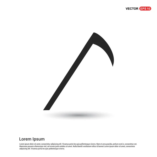 Halloween Scythe elemento pictograma web — Vetor de Stock