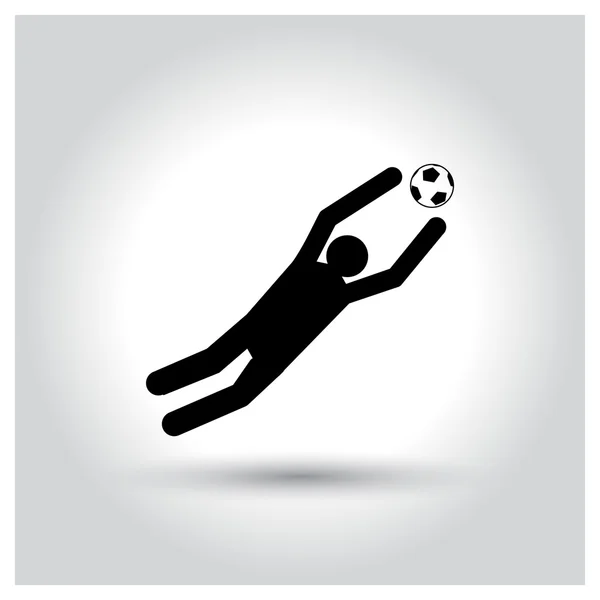 Saving goalkeeper icon — Stock Vector