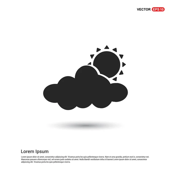 Zon en cloud weerpictogram — Stockvector