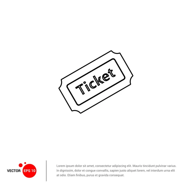 Ticketsymbol aus Papier — Stockvektor