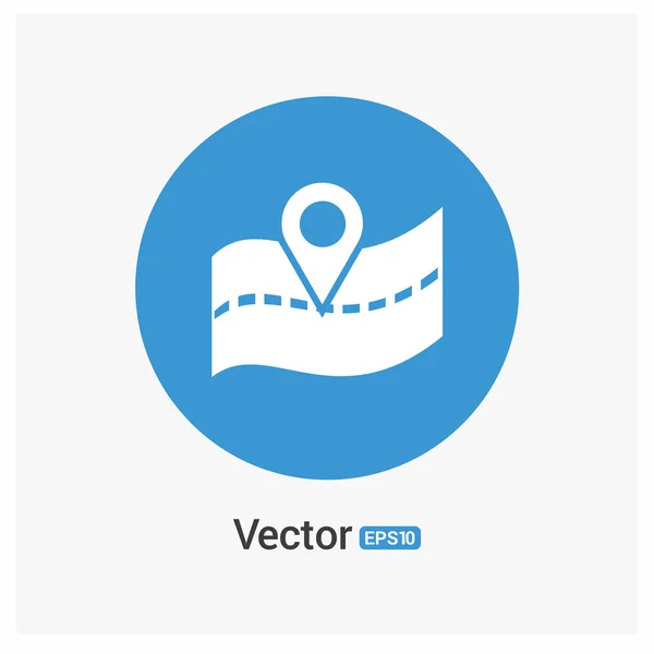 Kaart pin locatiepictogram — Stockvector