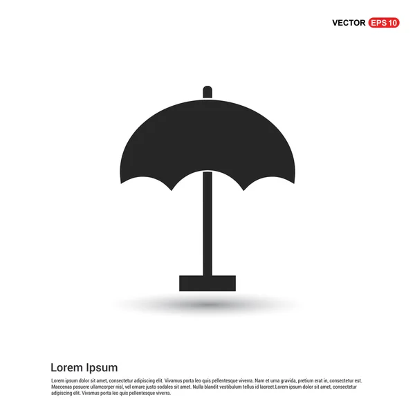 Tengerparti esernyő ikon — Stock Vector