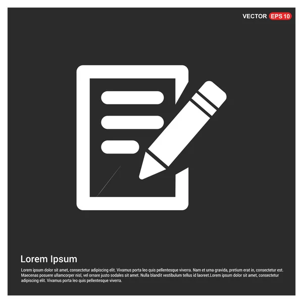 Icono de nota de papel — Vector de stock