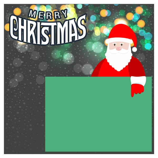 Santa Claus stripfiguur houden Board — Stockvector