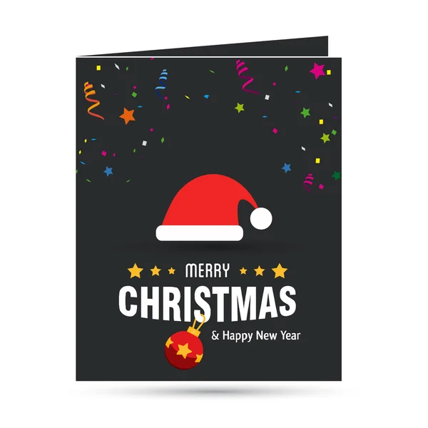 Santa Claus hat Christmas decorative template Design — Stock Vector