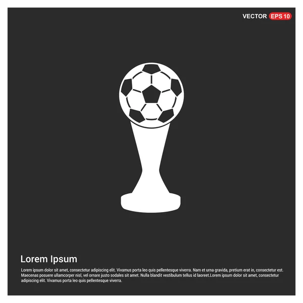 Labdarúgás győztes kupa ikon — Stock Vector