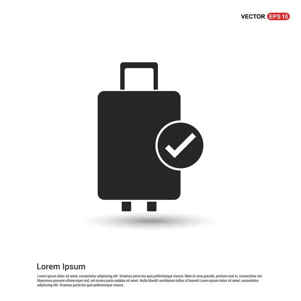 Luggage check-in icon — Stock Vector