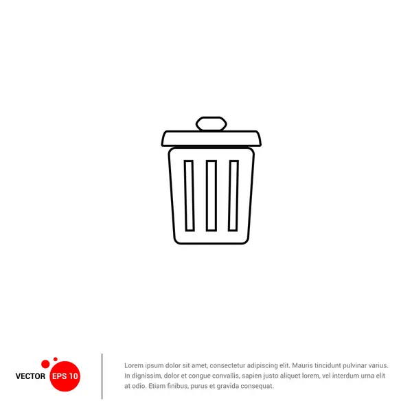 Cesta de basura icono — Vector de stock