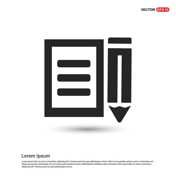 Botón herramienta notas icono web — Vector de stock