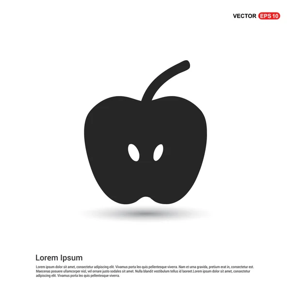 Значок яблочного ломтика — стоковый вектор